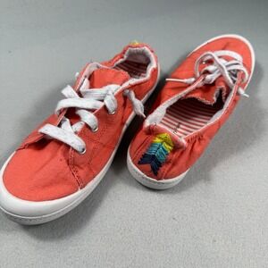 Time and Tru Boho Fringe Tassel Sneakers Womens 8 Slip Pink Canvas Boho Festival